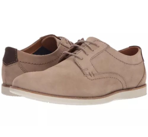 NUOVE scarpe Oxford Clarks UK taglia 7 5 G 41 5 RAHARTO PLAIN comode SAND NUBUCK