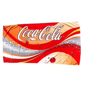 Coca Cola Coke Beach Towel 57x29 Czech Republic 100% Cotton 2003 (A) - Picture 1 of 10