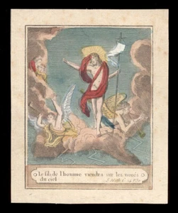 santino incisione 1800  GESU' RISORTO - Picture 1 of 1