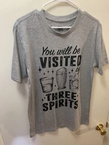 Holiday Drinking Shirt You Will Be Visited T Shirt By Seven Oaks Size Small - Picture 1 of 4