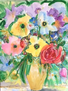 Spring Bouquet 4.Original Watercolor Painting - Picture 1 of 11