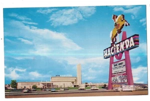 Frontier Hotel Frank Sinatra Jr auf Schild Europa '68 Las Vegas Nevada NV Postkarte - Bild 1 von 2