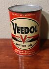 Vintage 1940's 50's Veedol V Wing 1 Quart Oil Can 