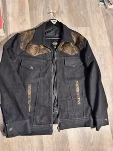 Bronze Denim Jacket Freeborn Designs Size 40 - Picture 1 of 19
