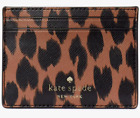 Kate Spade Schuyler Small Slim Card Holder Cheetah Leopard Ke715 Nwt Leopardo Fs