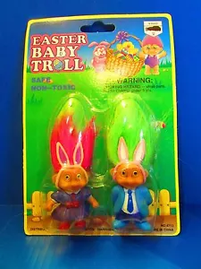 OSTERN BABY TROLL DUO, MUTTER & VATER - 2" Soma Troll Puppen - NEU - Bild 1 von 1
