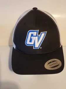 Grand Valley State Hat GV Trucker Hat Adjustable Black & White Lightweight - Picture 1 of 11