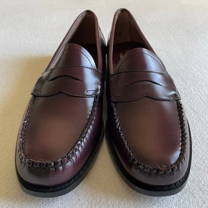 GH Bass Weejuns Classic Logan Men Size 10.5 Leather Penny Loafer Oxblood - Picture 1 of 8