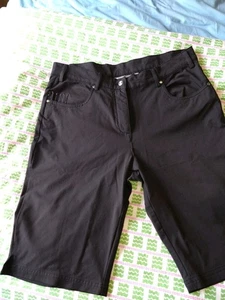 Glenmuir Women's Golf Shorts Size 12 Black Zip Fly and Pockets Stretch Used - Picture 1 of 10