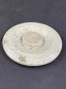 LID ONLY Stoneware ANTIQUE Crock Churn Lid Primitive 3 1/8" Diameter - Picture 1 of 9