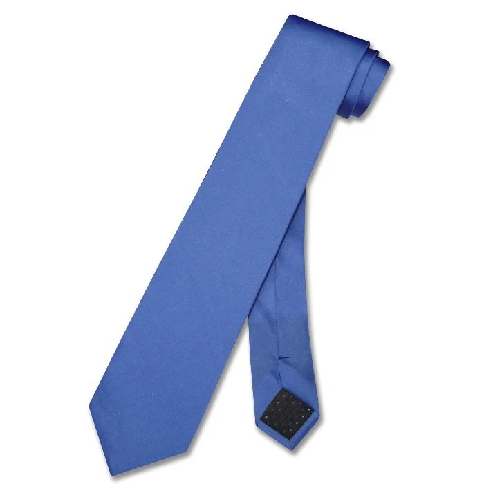 Corbata de cuello estrecha 100 % seda para hombre ajustada color AZUL CADETE para hombre corbata de cuello delgada 2,5" Foto 1 de 1
