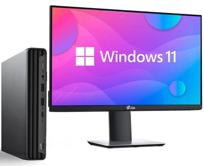 HP 800 G6 Mini PC Intel Core i5-10th, 32GB RAM, 1TB SSD, 22" inch LED Win 11 Pro - Image 1 of 4