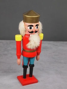 Cascanueces antiguo, Erzgebirge, años 80 "Rey rojo", madera, pintado + lacado - Imagen 1 de 8