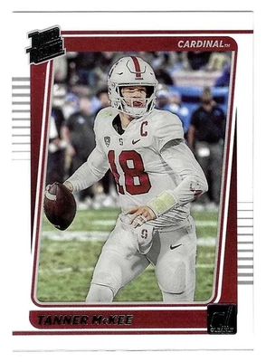 2023 Tanner McKee Panini Chronicles Draft Picks Clearly Donruss Rated Rookie - Image 1 of 2