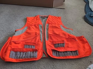 Avid Outdoors Blaze Orange Brown Hunting Vest Shell Holders Mens L Padded - Picture 1 of 8
