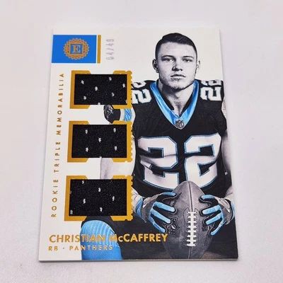 2017 Panini Encased Rookie Triple Memorabilia CHRISTIAN McCAFFREY /49!! - Image 1 of 2