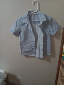Striped Kids Dress Shirt Size 3-4y Short Sleeve - Picture 1 of 5