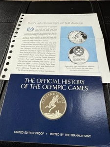 HELSINKI 1952 - da Silva - HISTORY OLYMPIC GAMES 20g Silver Proof Medal - Picture 1 of 2