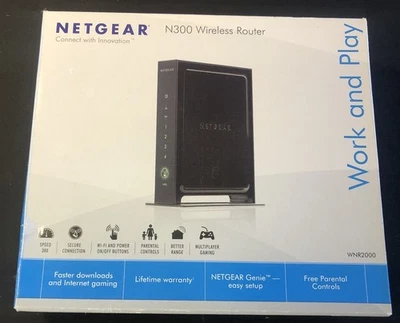 NETGEAR N300 340 Mbps 2.4 GHz WiFi Cable Modem RouteR - Image 1 of 4