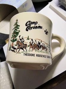Vintage Pfadfinder Kaffeetasse Theodore Roosevelt Rat Camp Geronimo BSA - Bild 1 von 3