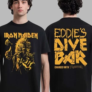 Camiseta Iron Maiden Eddie’s Dive Bar Charged Wt Troper 2025 Run For Your Lives - Imagen 1 de 1