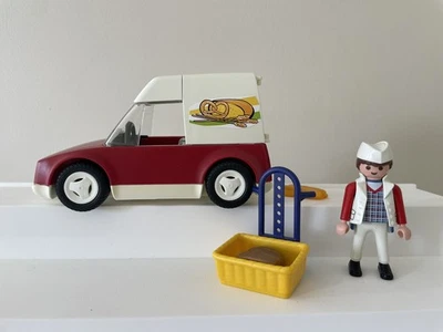 Playmobil 4411 Bakery Delivery Truck Van & Baker Figure Vintage - Image 1 of 4