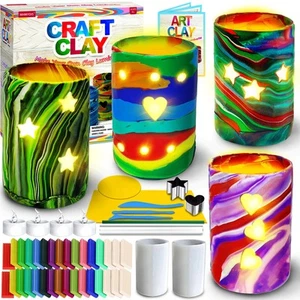 Make Your Own Clay Luminaries - Arts and Crafts kit for Boys Girls and Teens ... - Picture 1 of 8