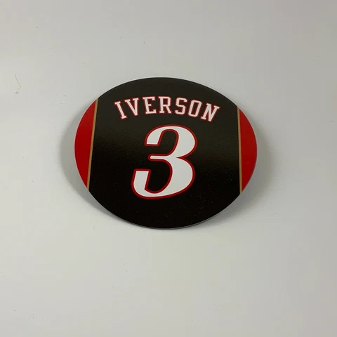 Allan Iverson Jersey Magnets - Philadelphia 76ers Design - 4 inch size - #3 Cover