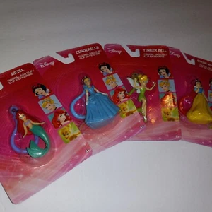 Disney Princess Lot of 4 Backpack Bag Clips Ariel Cinderella Snow White Tinker B - Picture 1 of 5