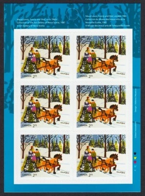 ERROR = "BLUE PINE CONE and TREE BRANCH" Pos.2 BKLT of 6 XMAS Canada 2020 ec353 Foto 1 de 2