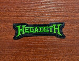 Megadeth Green Logo | Embroidery Iron On Patch | 3.5x1.25"