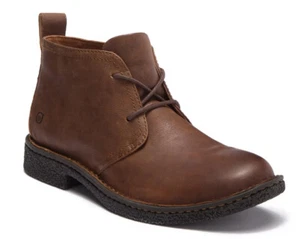 NIB - BORN Bismark Plain Toe Leather Men Chukka Boots brn - Picture 1 of 5
