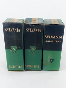 Lote de 3 tubos de audio de radio vintage Sylvania 6SR7GT 6J7GT caja original nuevo de lote antiguo - Imagen 1 de 8