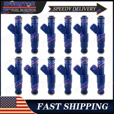 Set (12) Fuel Injectors 0280155885 For BMW 750iL 850i 850CSi V12 Flow Matched - Image 1 of 4