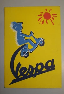 PIAGGIO CARTOLINA VESPA VESPIZZATEVI LANG GENOVA - Imagen 1 de 2