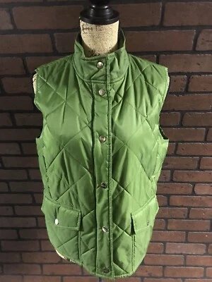 Chaleco acolchado Evan Picone Casul para mujer verde mediano con cremallera broches de presión K2-5 Foto 1 de 4