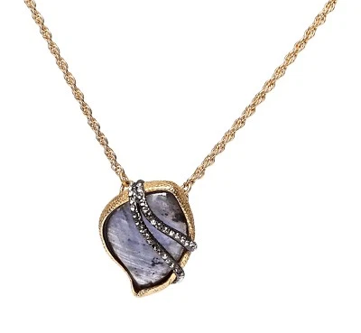 Collar colgante de piedra púrpura enchapado en oro Alexis Bittar para mujer W1333 Foto 1 de 3