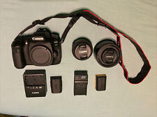 Canon EOS 80D 24.2 MP Digital SLR Camera - Black (Body with 2 prime lenses)