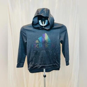Adidas Kids Hoodie - Size 7/8 - Holographic Logo - Picture 1 of 5