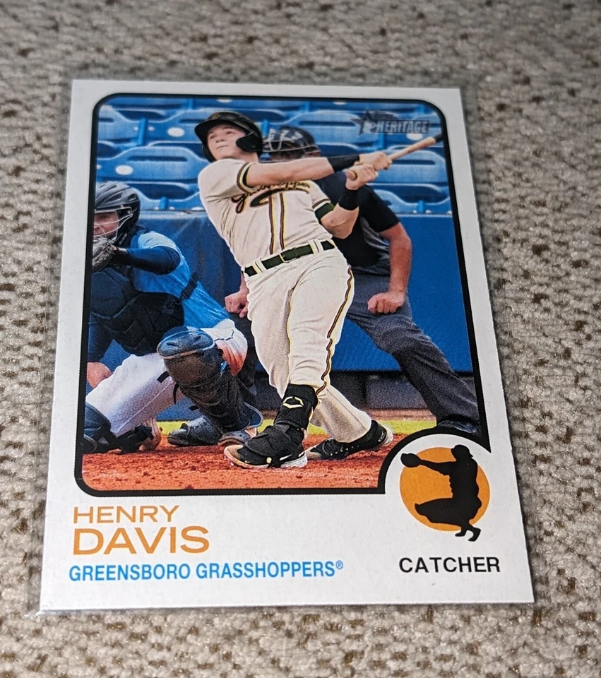 2022 HENRY DAVIS TOPPS HERITAGE MINORS SP #201 (PIRATES) - Image 1 of 1