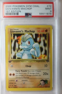 2000 POKEMON GYM CHALLENGE 72 GIOVANNI'S MACHOP 1ST EDITION PSA 9 MINT 76 - Picture 1 of 2