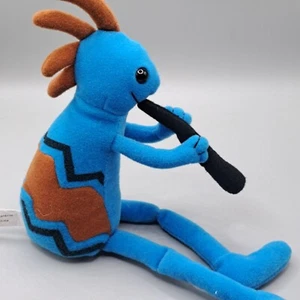 1998 Kokopelli Magical Flute Player Doll plush stuffed animal Blue - Picture 1 of 9
