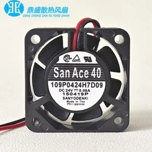 Sanyo 109P0424H7D09 4015 24V 0.08A 4CM 2-Wire Inverter Cooling Fan - Picture 1 of 5