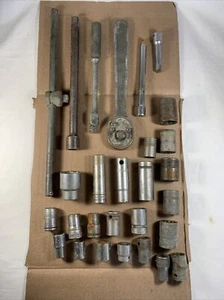 Misc Lot of 28 Sockets and Wrenches - Picture 1 of 5