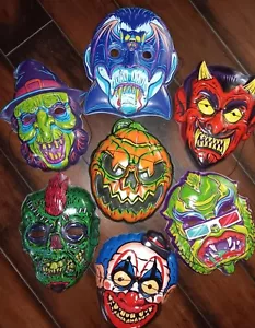 CHOOSE ANY THREE (3) GOBLINHAUS Masks - vintage style Halloween Ben Cooper type - Picture 1 of 11