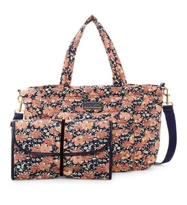 NWT Marc Jacobs new york ElizaBaby Diaper Bag Shopper Tote In Peach Floral Print - Picture 1 of 7