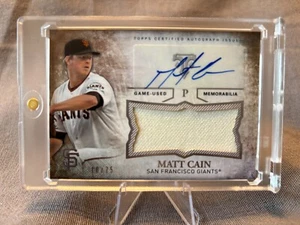 MATT CAIN 2015 TOPPS UAJR-MCN GAME USED MEMORABILIA AUTO /75 - Bild 1 von 2