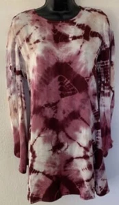 Young Fabulous & Broke Satin Tie Dye Slip Dress  Purple Deep V Back Women’s S - Picture 1 of 6