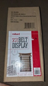 Milliard Karate Belt Display – Holds 8 Martial Arts Belts - Personalize Stickers - Picture 1 of 3