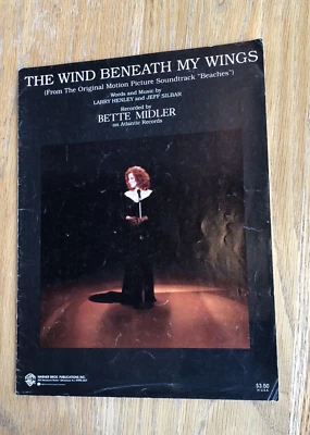 1982 "Wind Beneath My Wings" Sheet Music - Recorded by Bette Midler - Beaches - Image 1 of 3